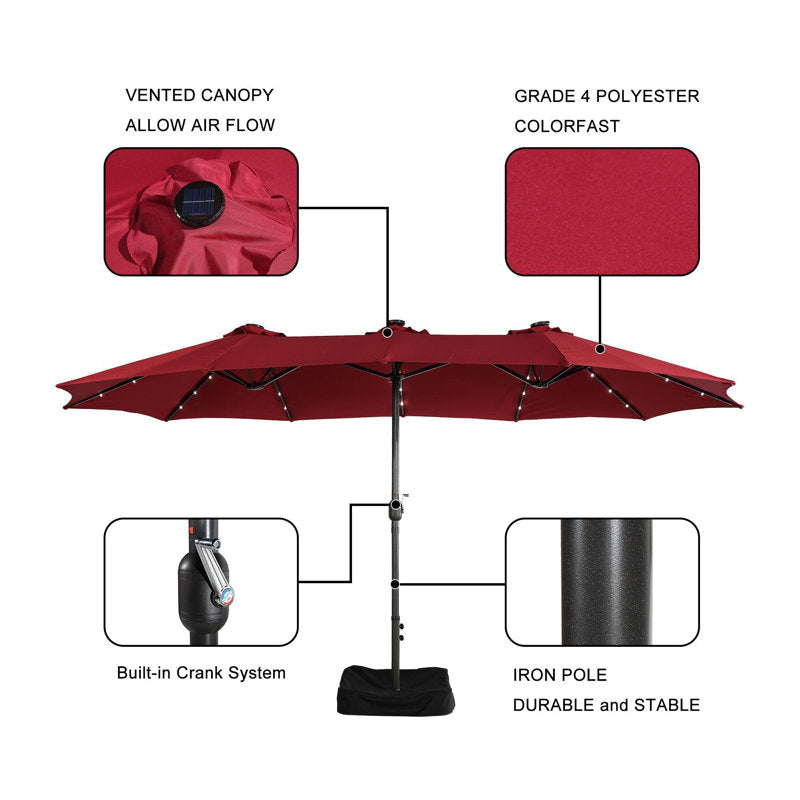 181.1'' Lighted Market Umbrella