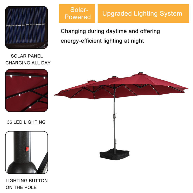 181.1'' Lighted Market Umbrella