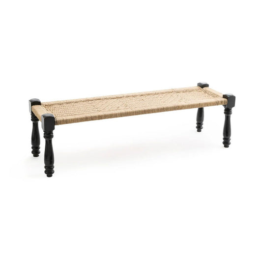 Indian Style Bench in Mango Wood Rope