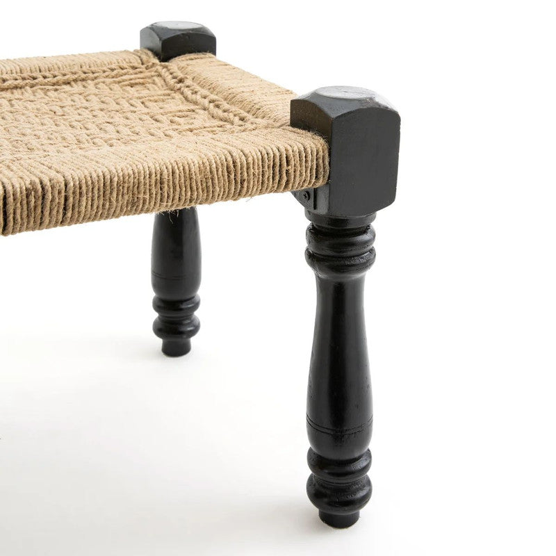 Indian Style Bench in Mango Wood Rope