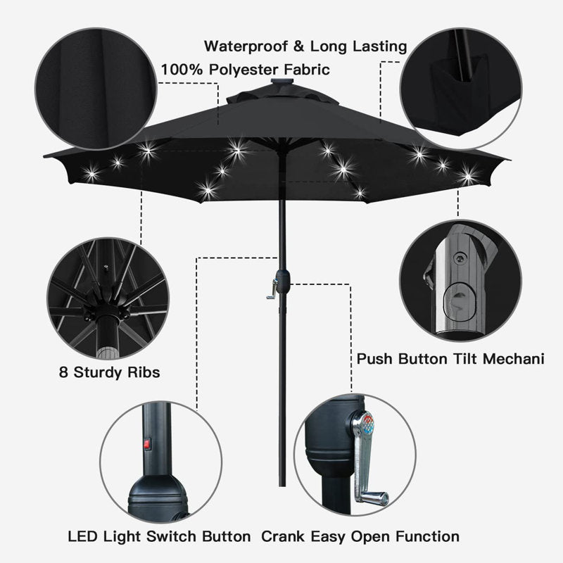 108'' Lighted Market Umbrella