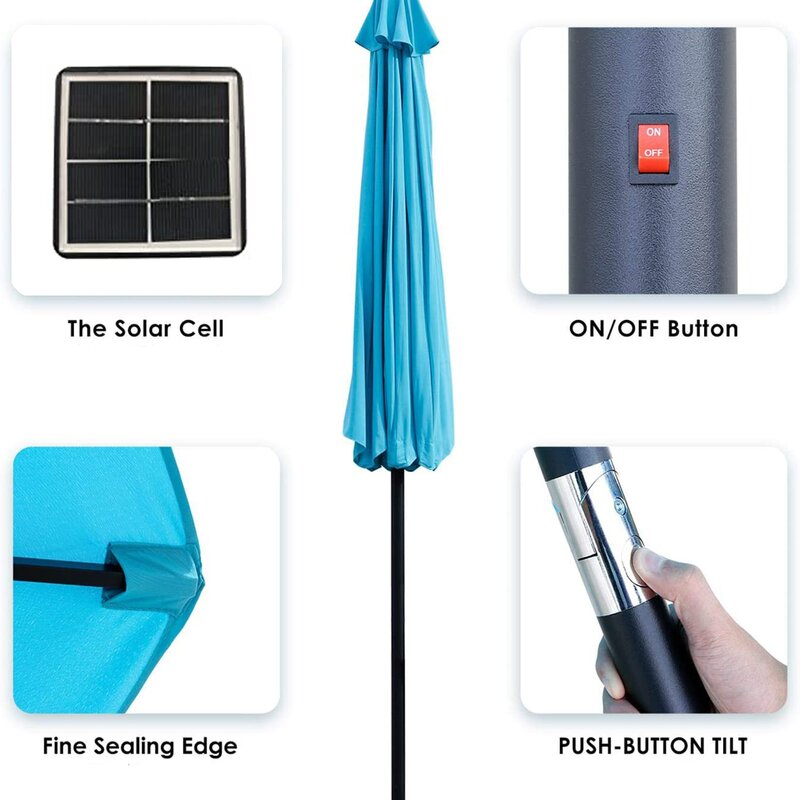 108'' Lighted Market Umbrella