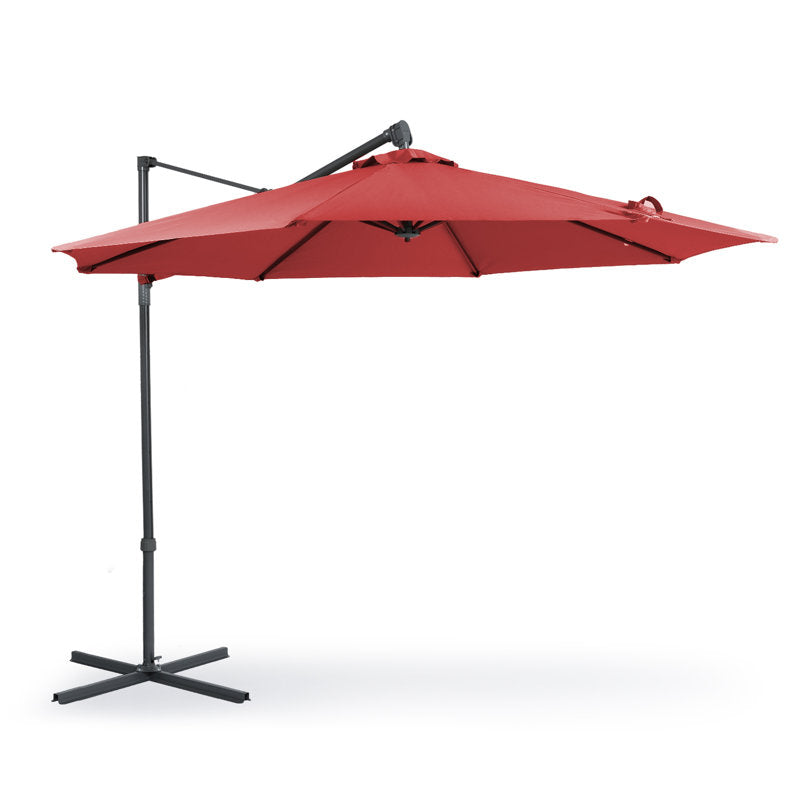 118.08'' Cantilever Umbrella with Cross Base for Garden Deck Pool Backyard