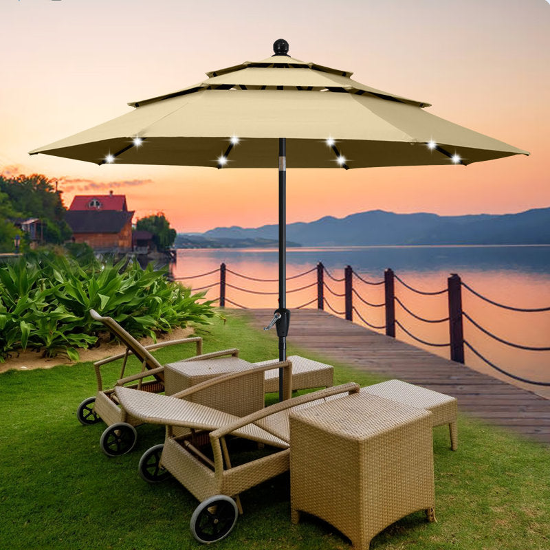 106.3'' Lighted Market Umbrella