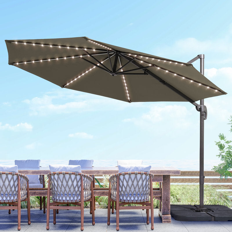 120'' Lighted Cantilever Umbrella