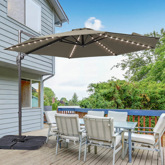 120'' Lighted Cantilever Umbrella