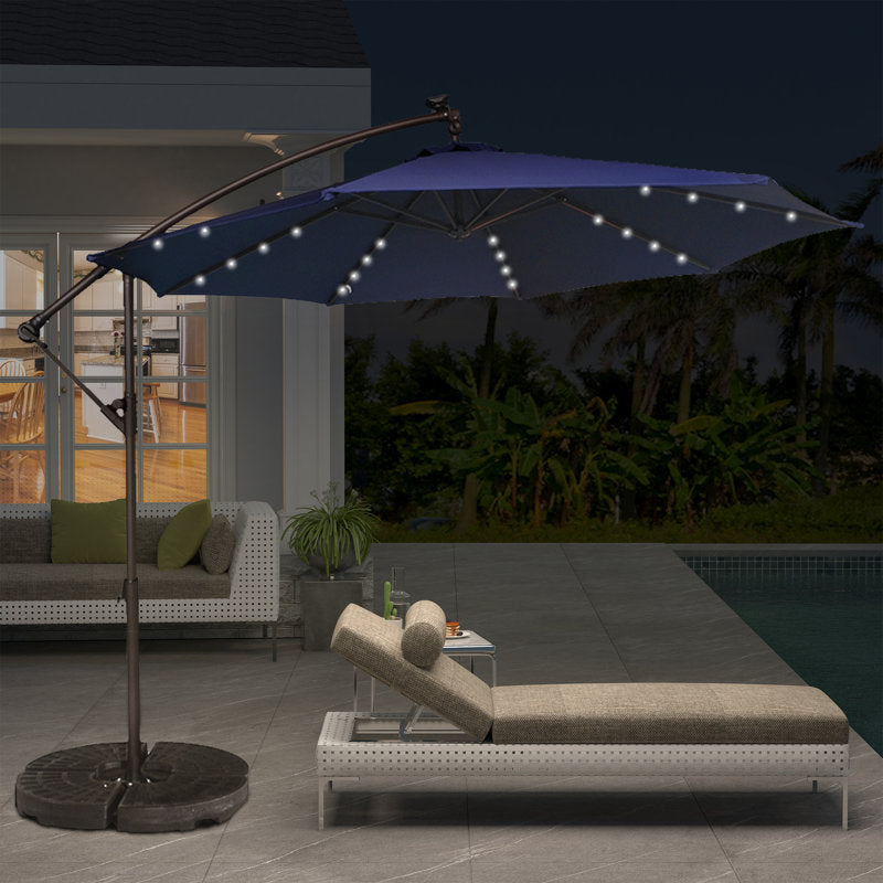 120'' Lighted Cantilever Umbrella