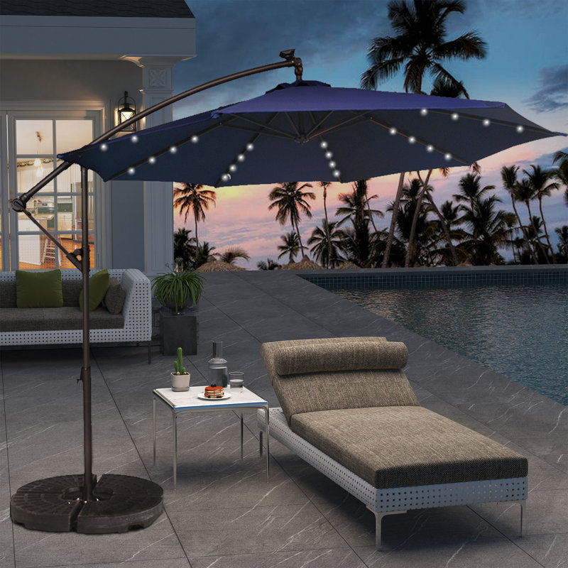 120'' Lighted Cantilever Umbrella