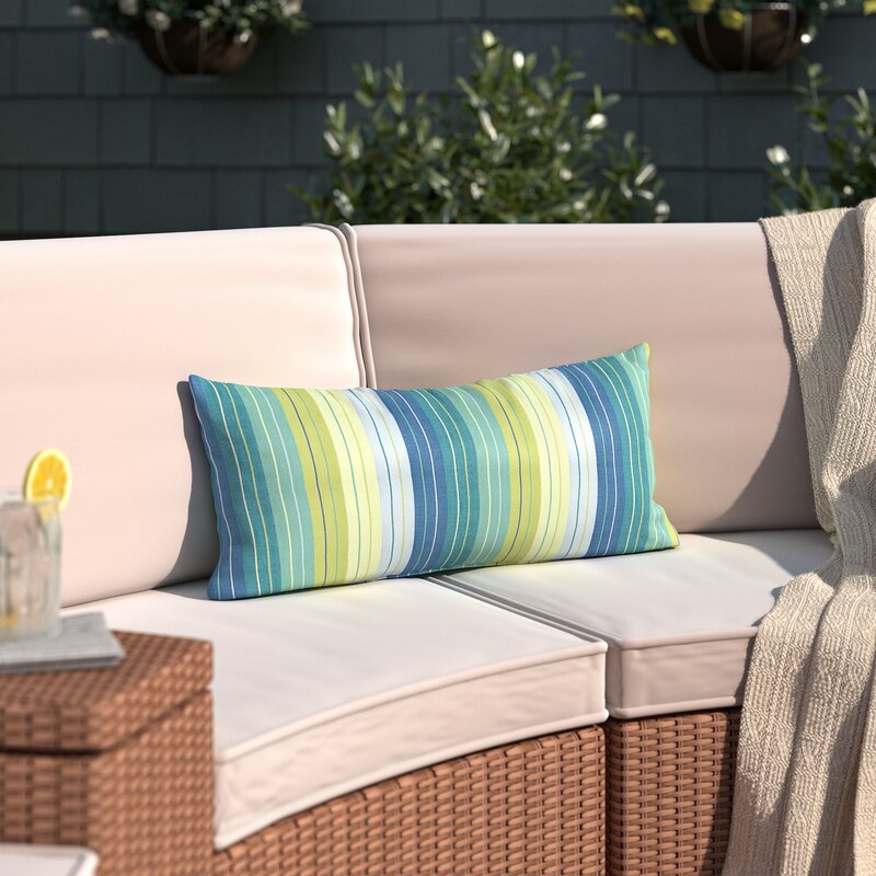 Striped Indoor/Outdoor Throw Pillow