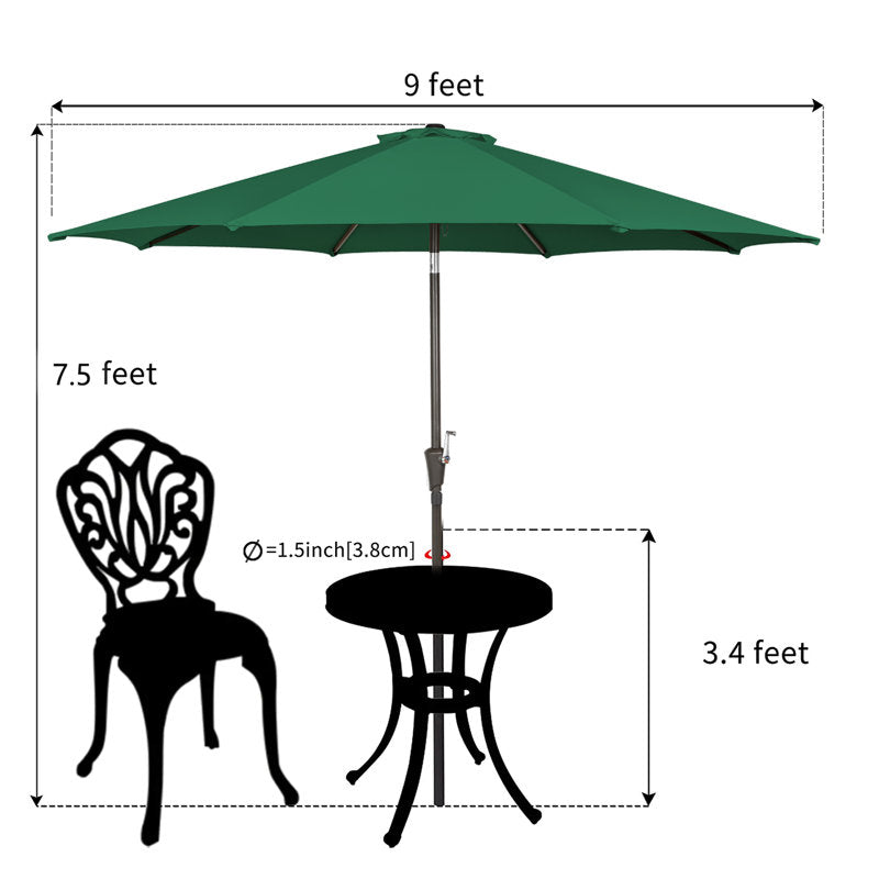 9'' Patio Market Sunbrella Umbrella