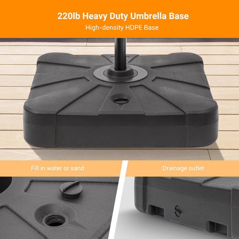 132'' Lighted Cantilever Umbrella