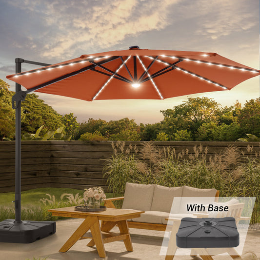132'' Lighted Cantilever Umbrella