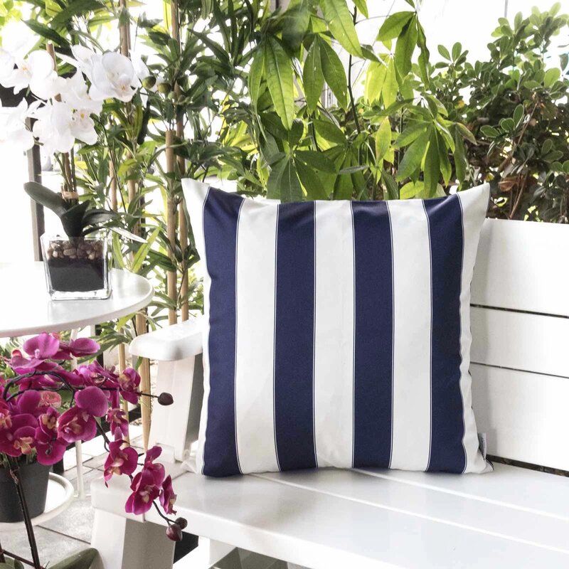 Striped Indoor/Outdoor Throw Pillow (Set of 2)