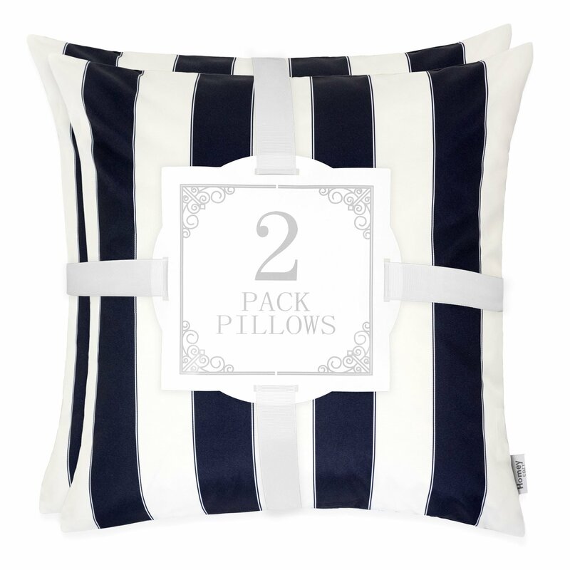 Striped Indoor/Outdoor Throw Pillow (Set of 2)