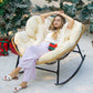 RADIATA Outdoor Indoor Papasan Rocking Chair Oversized Wicker Royal Rocking Chair