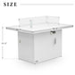 RADIATA Outdoor 43'' Rectangular White Aluminum Propane Fire Pit Table 55,000 BTU Output Safe Certified