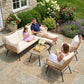 RADIATA Patio Boho Furniture sets Wicker Outdoor Sofa Conversation Set, Natural