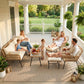 RADIATA Patio Boho Furniture sets Wicker Outdoor Sofa Conversation Set, Natural