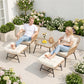 RADIATA Patio Boho Furniture sets Wicker Outdoor Sofa Conversation Set, Natural