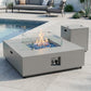 RADIATA  Propane Fire Pit Table, Dual Fuel Natural Gas Fire Pit Convertible, 50,000 BTU Outdoor Fire Pit Table for Outside Patio