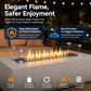 RADIATA 42" Rectangular Fire Pit Table with Tank Table, 50000BTU Patio Fire Pit Table with Rain Cover, Outdoor Natural Gas/Propane Firepit Table