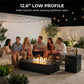 RADIATA  Propane Fire Pit Table, Dual Fuel Natural Gas Fire Pit Convertible, 50,000 BTU Outdoor Fire Pit Table for Outside Patio