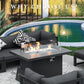 RADIATA Outdoor 43'' Rectangular Grey Aluminum Propane Fire Pit Table 55,000 BTU Output Safe Certified