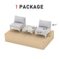 Radiata Modular Patio Furniture Set with Fire Pit Table, Outdoor Sectional High Back Wicker Couch Set, Grey Cushions