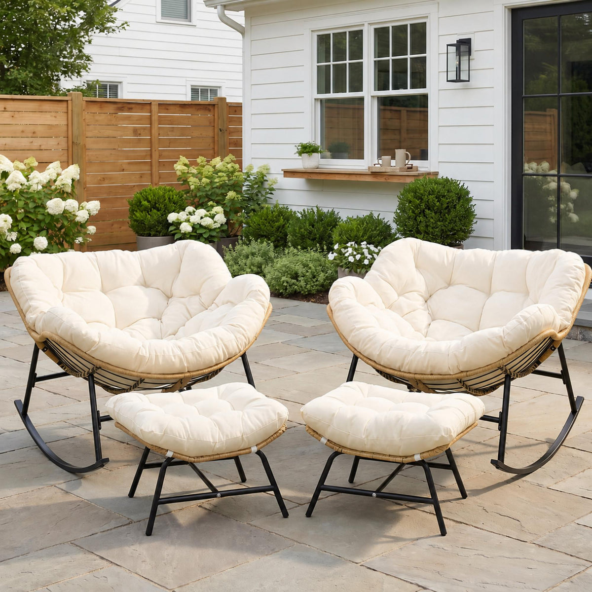 RADIATA Outdoor Indoor Papasan Rocking Chair Oversized Wicker Royal Rocking Chair