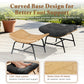 RADIATA 2Pcs Footrest Stool for Egg Chair Outdoor, Boho Portable Comfy Ottoman with Thick Cotton Cushion Padded Sofa Stool with Metal Frame for Lazy Chair, Living Room & Bedroom,Gray