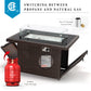 RADIATA Outdoor 43'' Rectangular Brown Wicker Propane Fire Pit Table 55,000 BTU Output Safe Certified