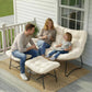 Radiata Patio Loveseat, Outdoor Loveseat, Double Papasan Lounge Chair, Outdoor Wicker Loveseat – 5.5" Thick Cushion, 600 Lb Capacity,Dark Gray