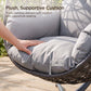 RADIATA Hanging Egg Chair with Stand, Outdoor Indoor Wicker Swing Chair, 350Lbs Nest Chair with Cushions, All-Weather Patio Hammock Seat for Porch Balcony Garden