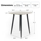 RADIATA Aluminum Bar Height Patio Table, Scratch-Resistant Marble-Look Tabletop with Umbrella Hole, High Top Outdoor Table (200 lb Capacity)
