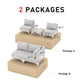 Radiata Modular Patio Furniture Set with Fire Pit Table, Outdoor Sectional High Back Wicker Couch Set, Grey Cushions