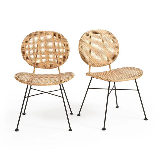 Woven Resin Chairs (Set of 2)