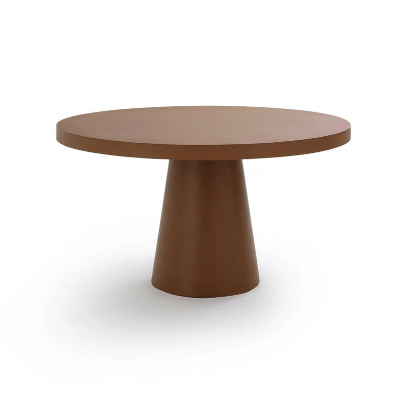 Round Solid Teak & Rockstone Garden Table