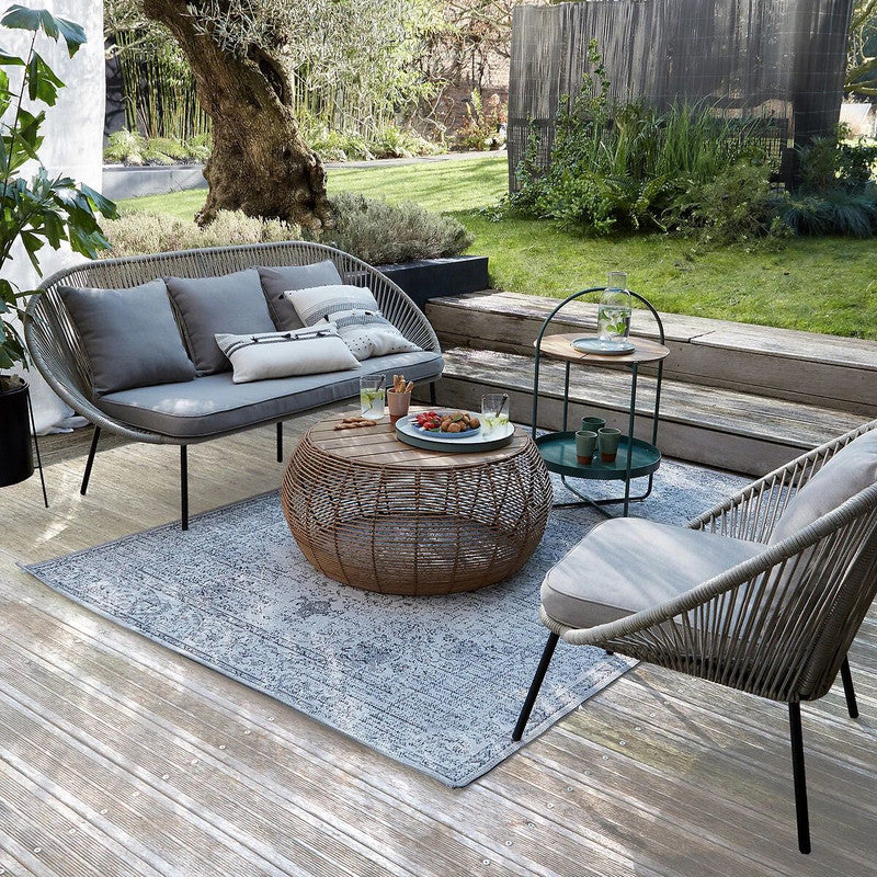 Acacia & Resin Round Coffee Table