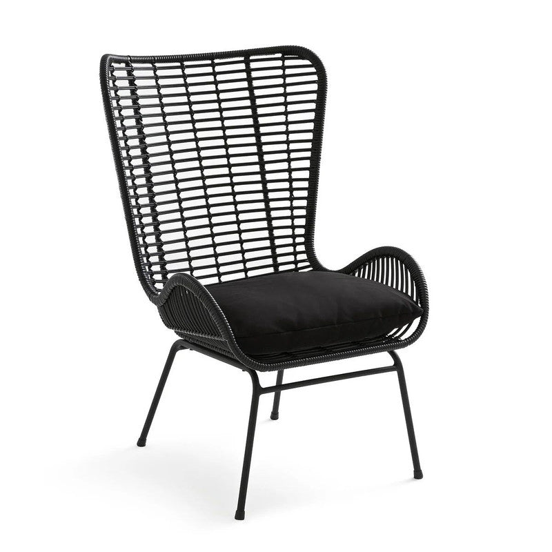 Black Woven Resin Chair