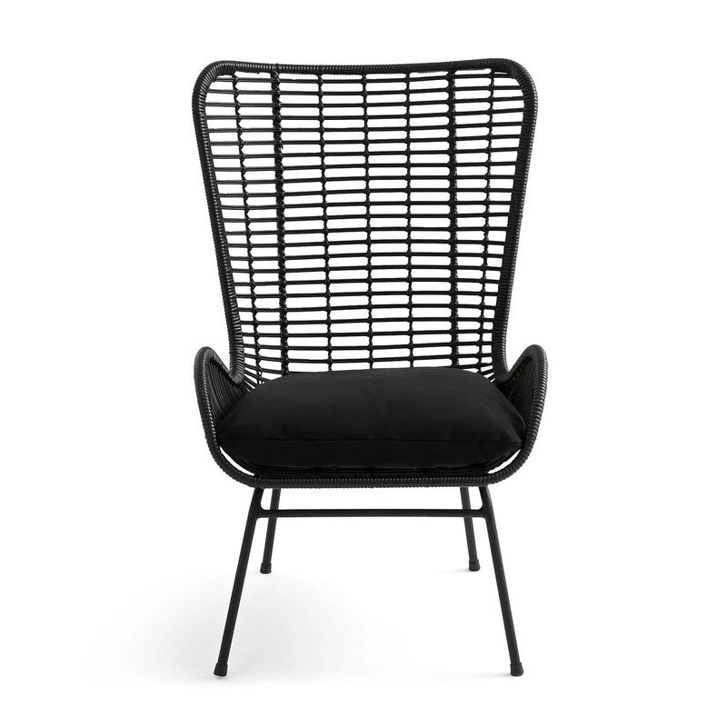 Black Woven Resin Chair