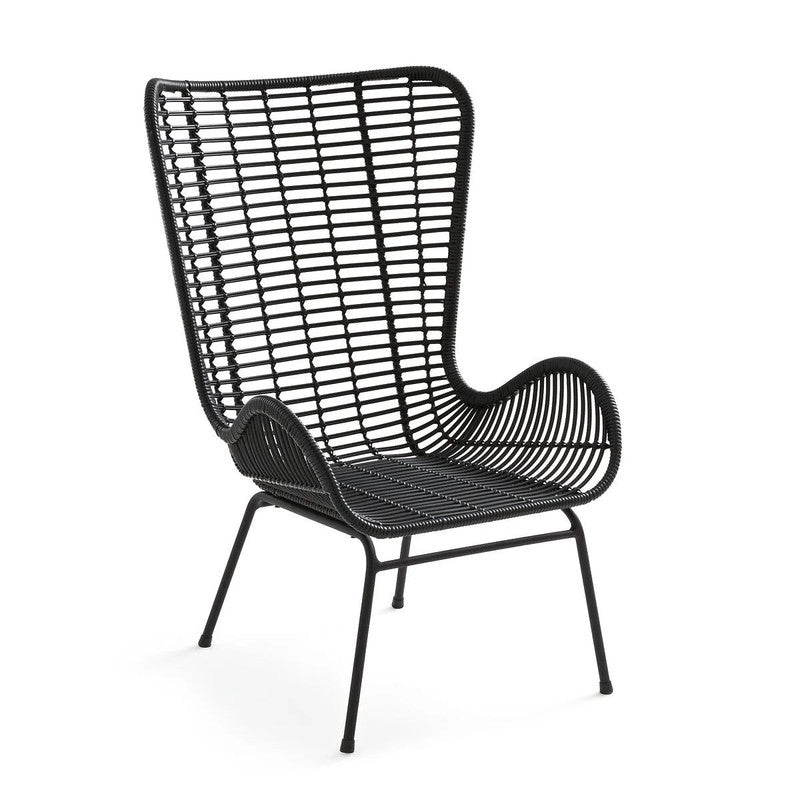 Black Woven Resin Chair