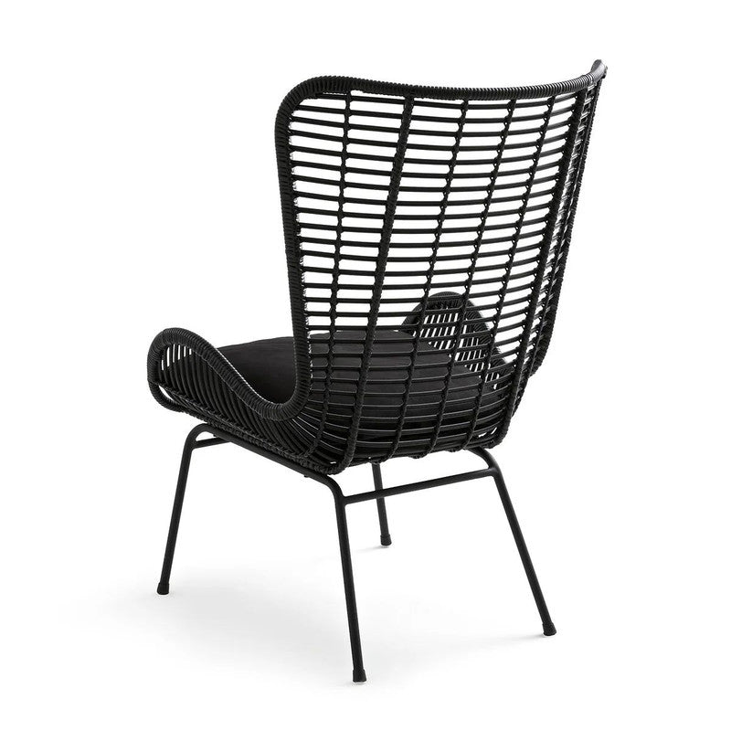 Black Woven Resin Chair