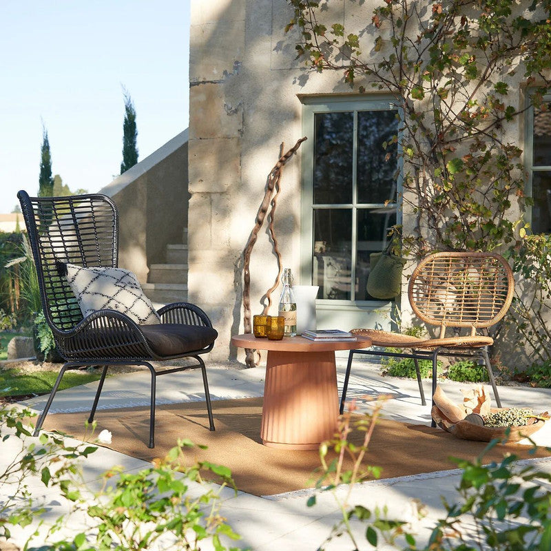 Black Woven Resin Chair