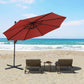 118.08'' Cantilever Umbrella with Cross Base for Garden Deck Pool Backyard