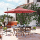 118.08'' Cantilever Umbrella with Cross Base for Garden Deck Pool Backyard