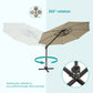 120'' Lighted Cantilever Umbrella