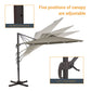 120'' Lighted Cantilever Umbrella